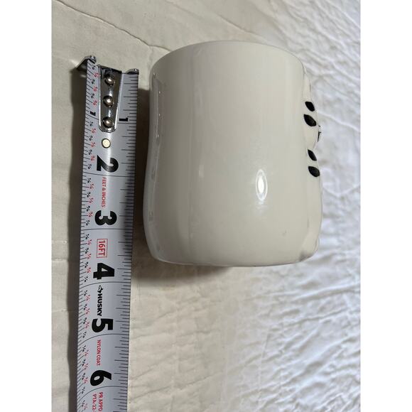 Vintage 80's Lefton 3D Striped Tabby Kitty Cat Coffee Cup Mug Black White Cute - Picture 6 of 6